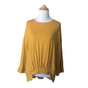 NWT Loralette long sleeve top with gather at waist